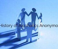 Paper cutout figures holding hands in a circle, symbolising the unity and support within Alcoholics Anonymous, against a blue background