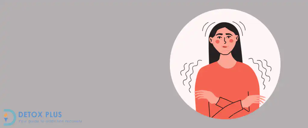 drawing of a woman shaking inside a circle highlighting her