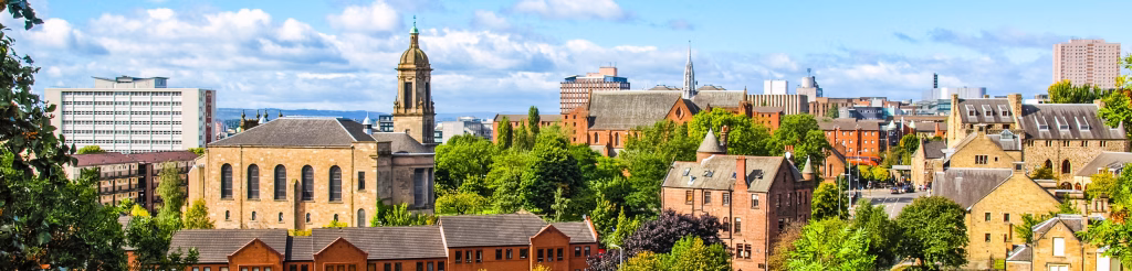 Skyscape of Glasgow city where the detox rehab is located